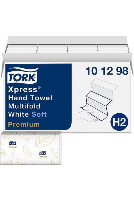 Serviettes à mains blanc en plis multiples Premium (Caisse de 16)
