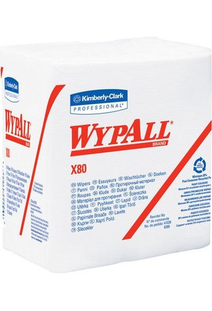 Kimberly-Clark 41026 - Wypall X80 - Chiffons essuie-tout industriel blanc