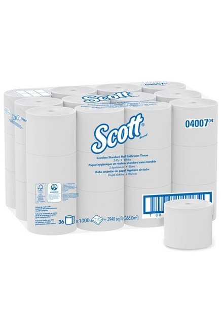 Papier toilette - Kimberly-Clark 04007 (Caisse de 36) Sans noyau